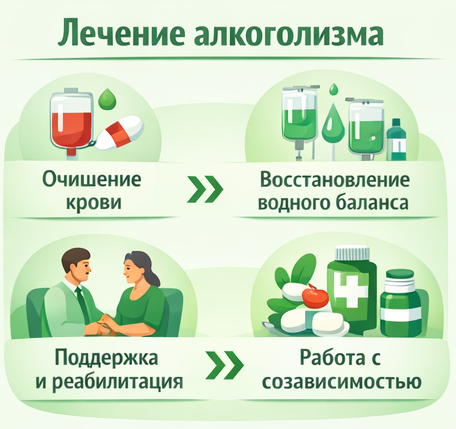 лечение алкоголизма в Выборге этапы